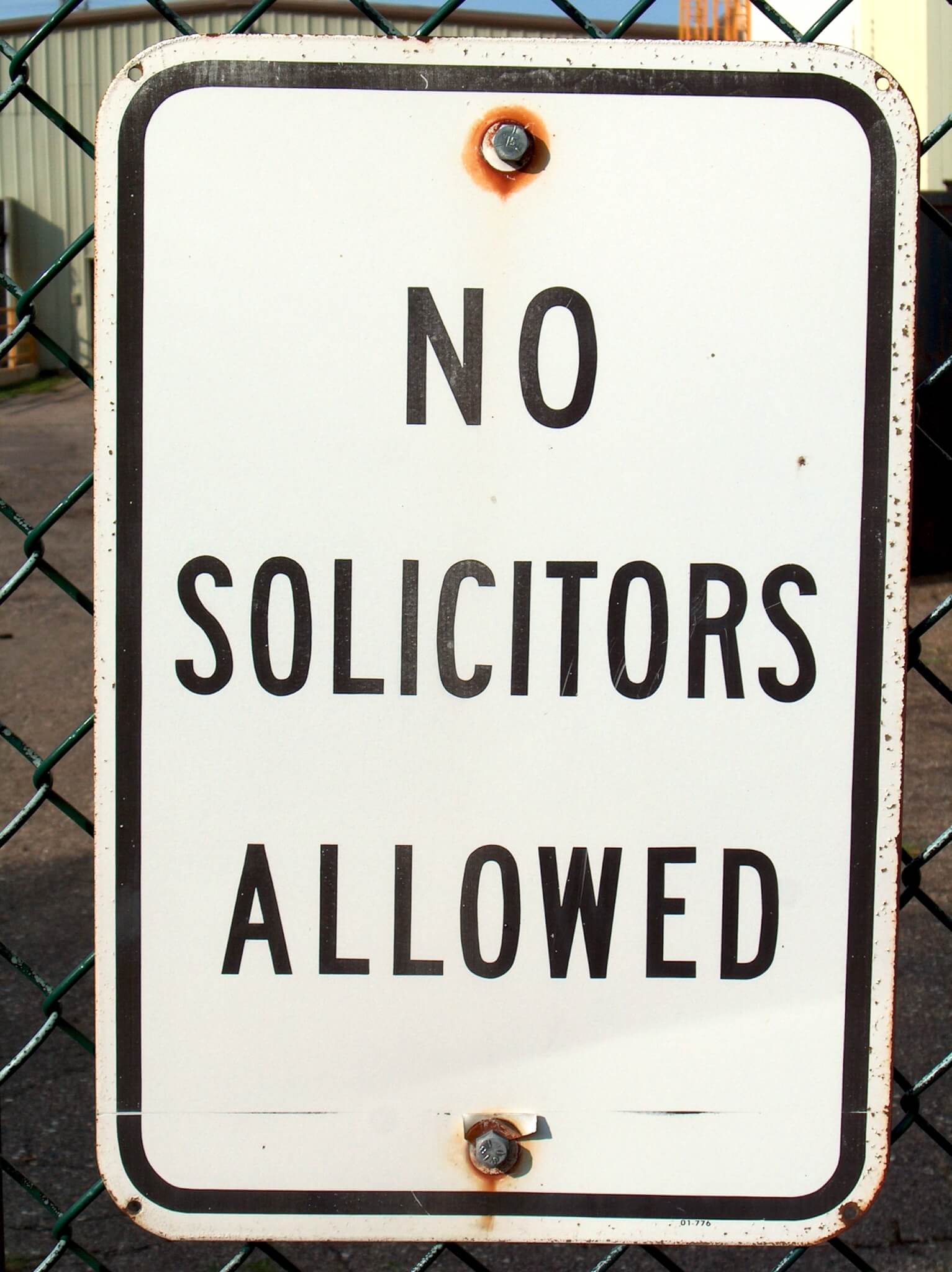 no solicitors allowed
