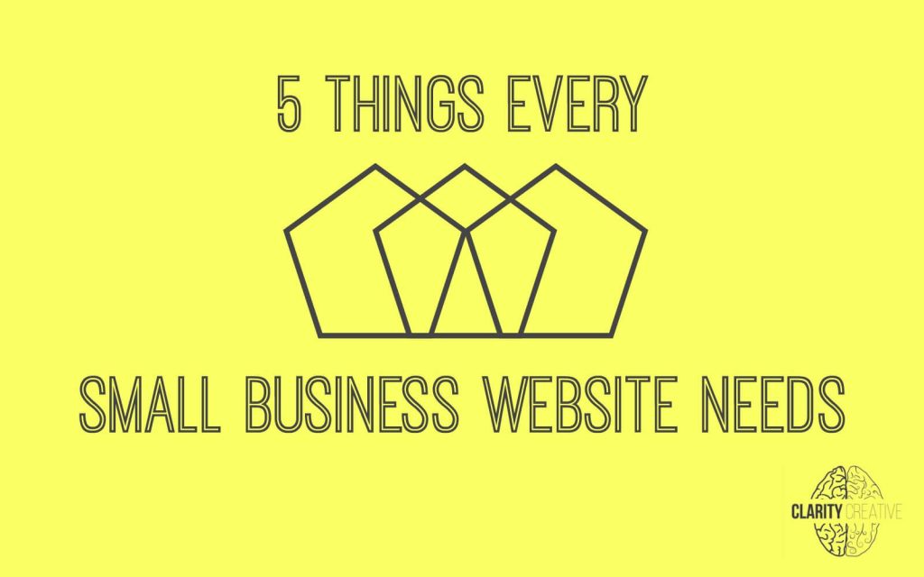 Is your web guy JUST a web guy? Make sure you're getting the 5 things that every small business website needs.