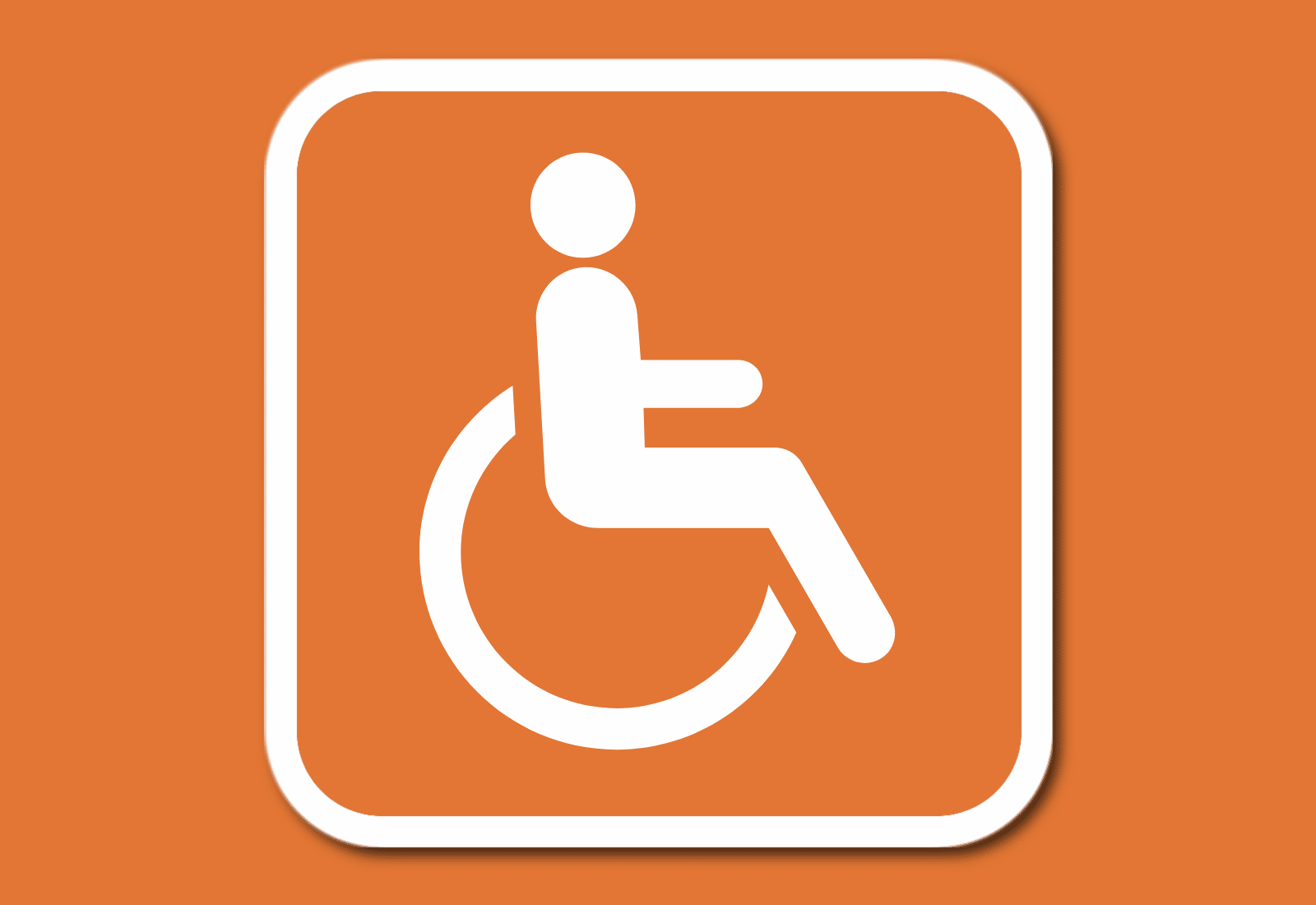 disability icon inside square with rounded corners
