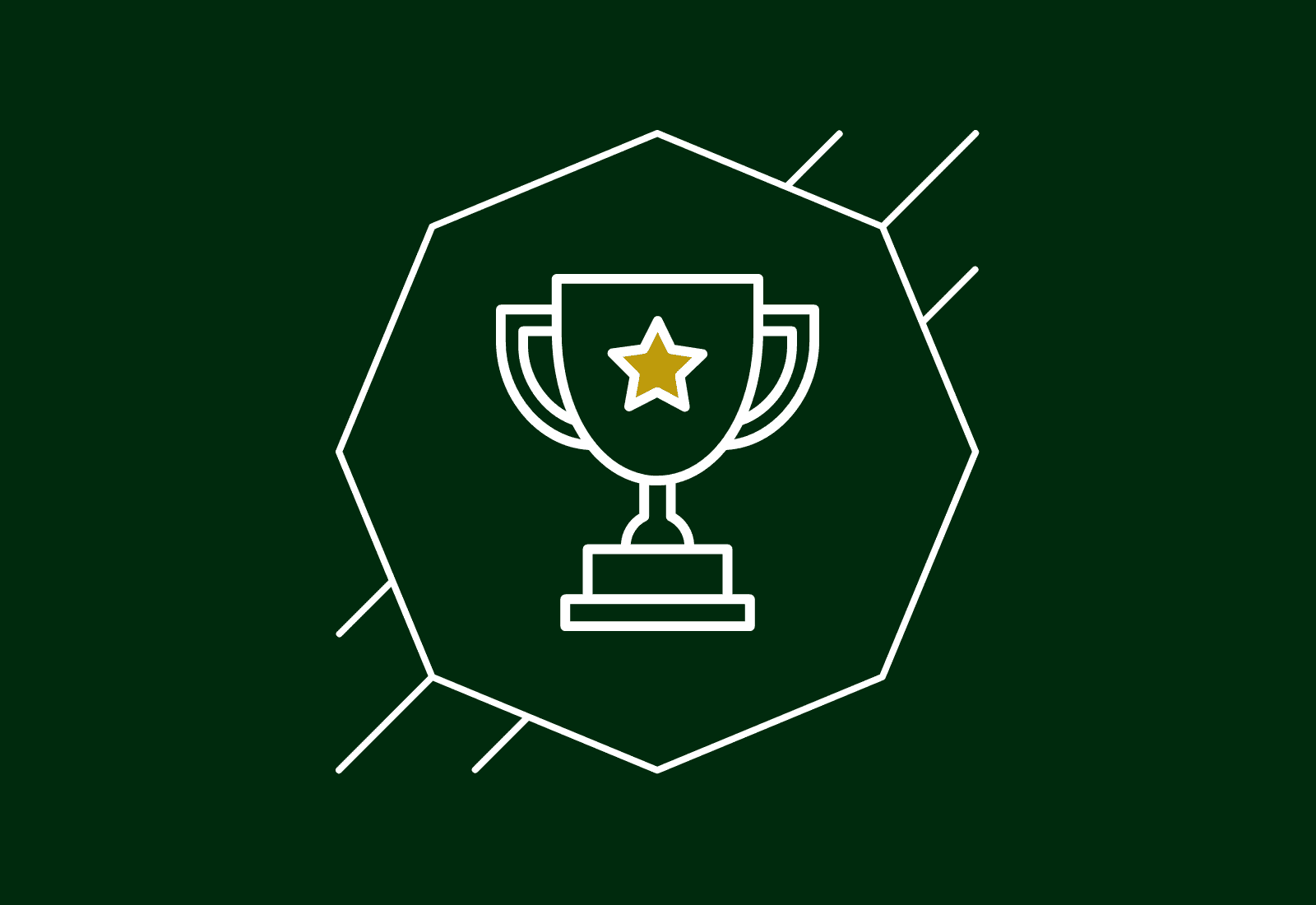 graphic of a trophy inside an octagon outline
