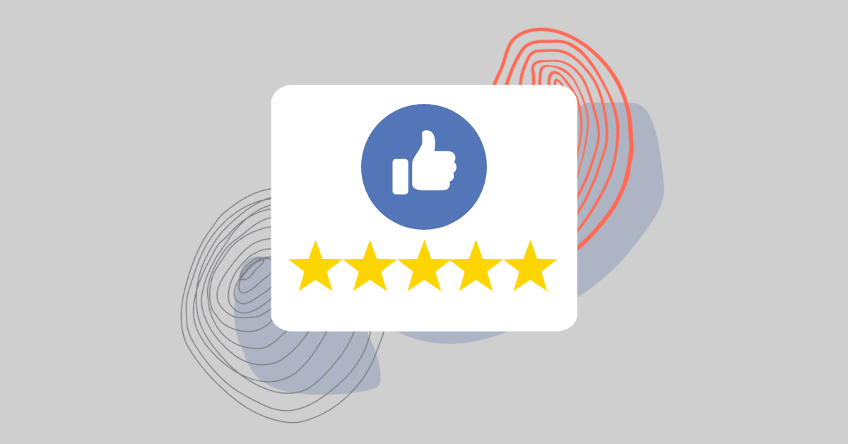 illustration of thumbs up above five stars arranged in line