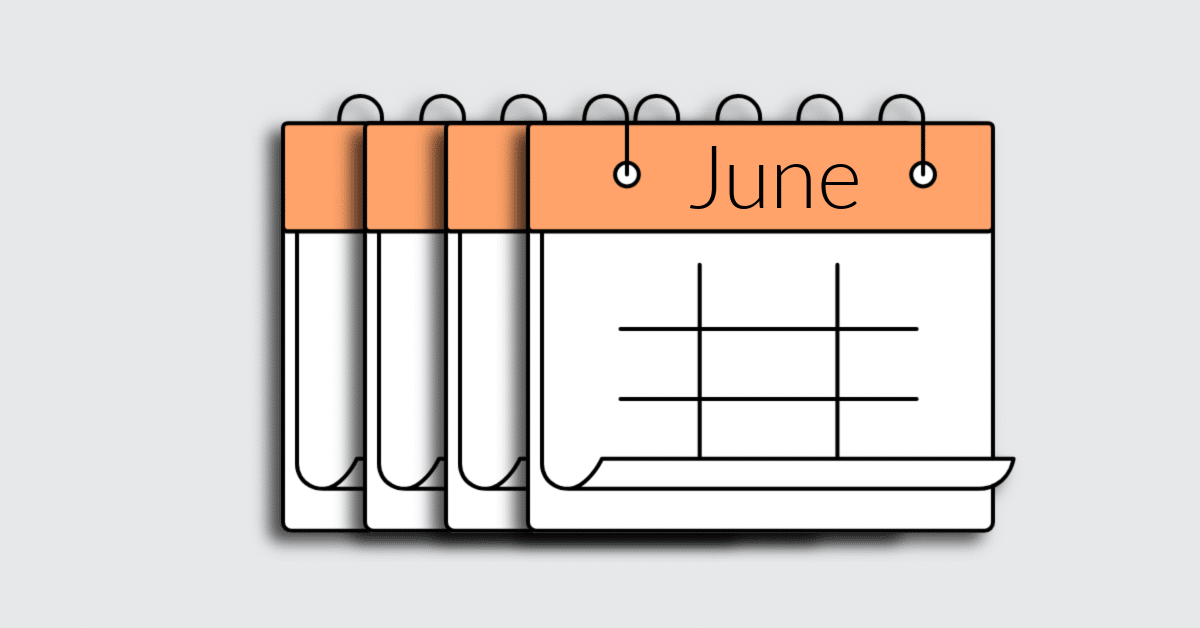 graphic of overlapping calendars